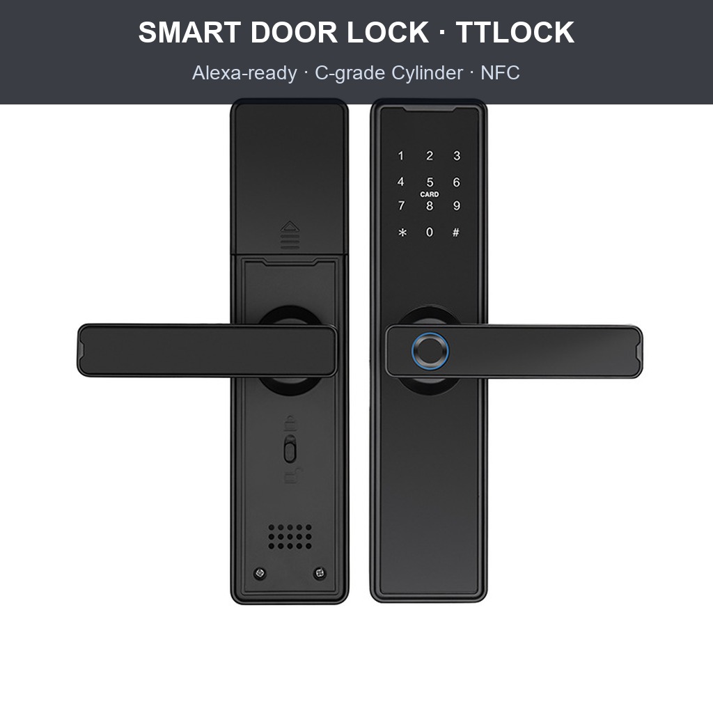 MTX108 okos ajtózár – TTLock, Alexa-kompatibilis, „C” zárbetét