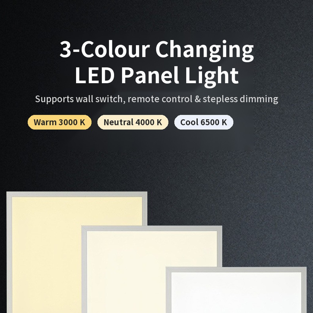 Háromszínű, színváltós LED panel lámpa (álmennyezetbe)